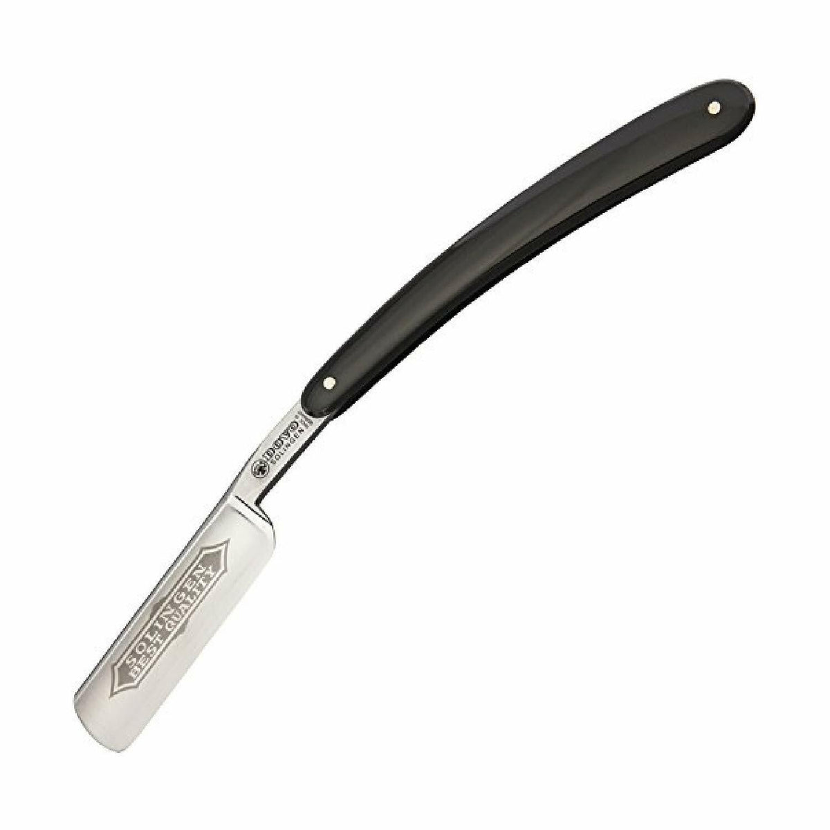6/8 Inch Full Hollow Carbon Steel Straight Razor with Black Celluloid Handle