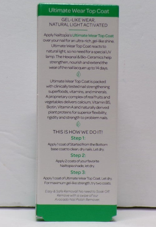 3-Pack Gel-Like Top Coat for Nail Polish - Long-Lasting Wear 0.41 Fl Oz