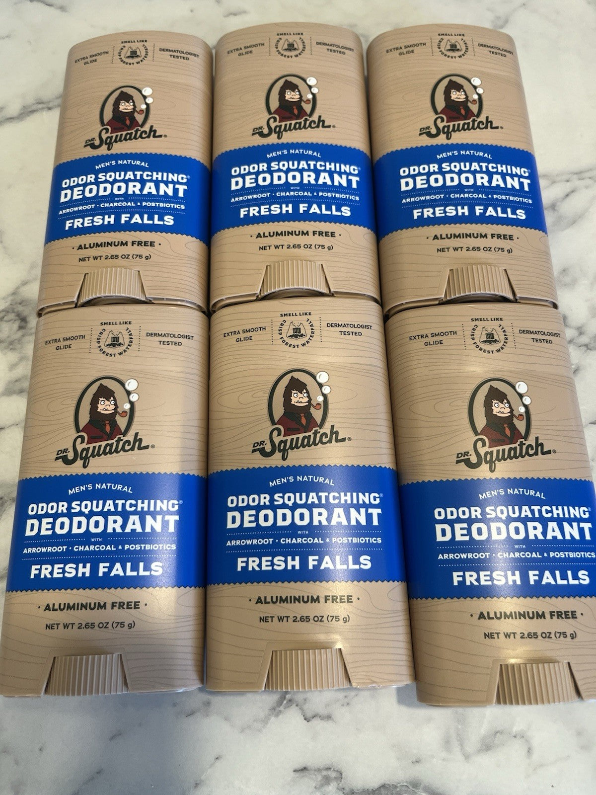 Men's Natural Solid Deodorant Fresh Falls Aluminum Free 6-Pack - 2.65oz
