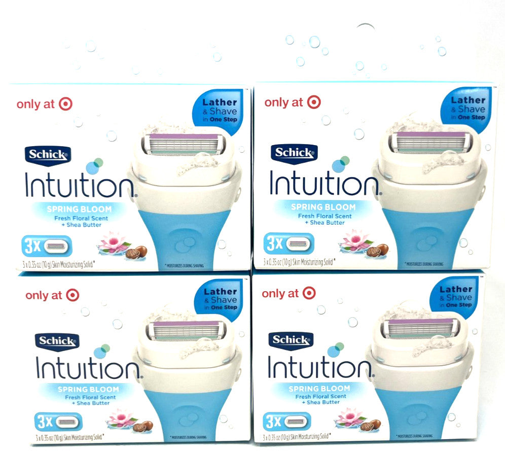 Schick Intuition Spring Bloom Razor Cartridges Sealed 12 Pack