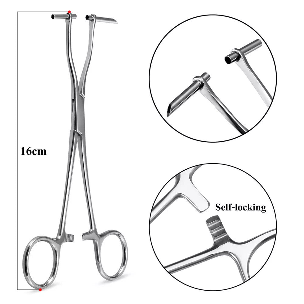Septum Forceps Clamp 6" Pliers - Surgical Stainless Steel Body Piercing Tools