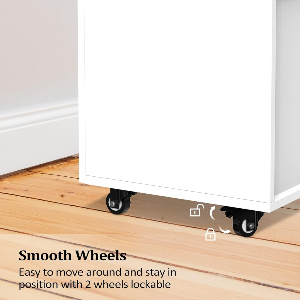 Salon Trolley Storage Cart with Drawers and Adjustable Shelf for Hair Stylist