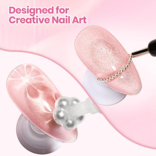 Cat Eye Magnet Set 9-Piece Nail Art Kit for French Tips & Heart Effects