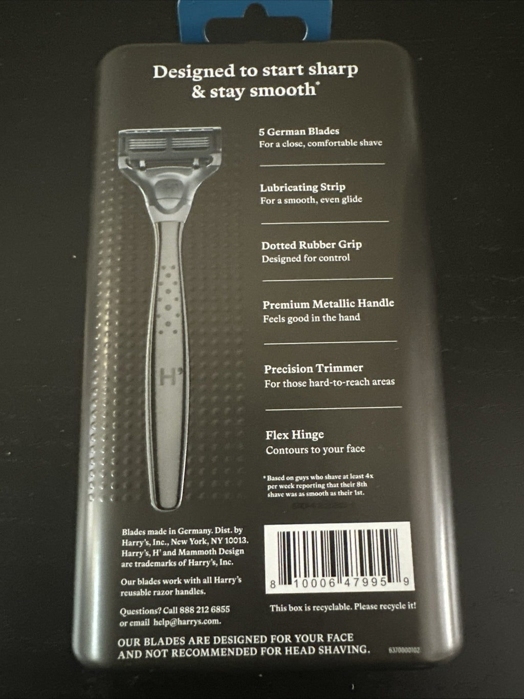 Harry's Craft Handle Razor Set with 2 Cartridges & Storage Tin