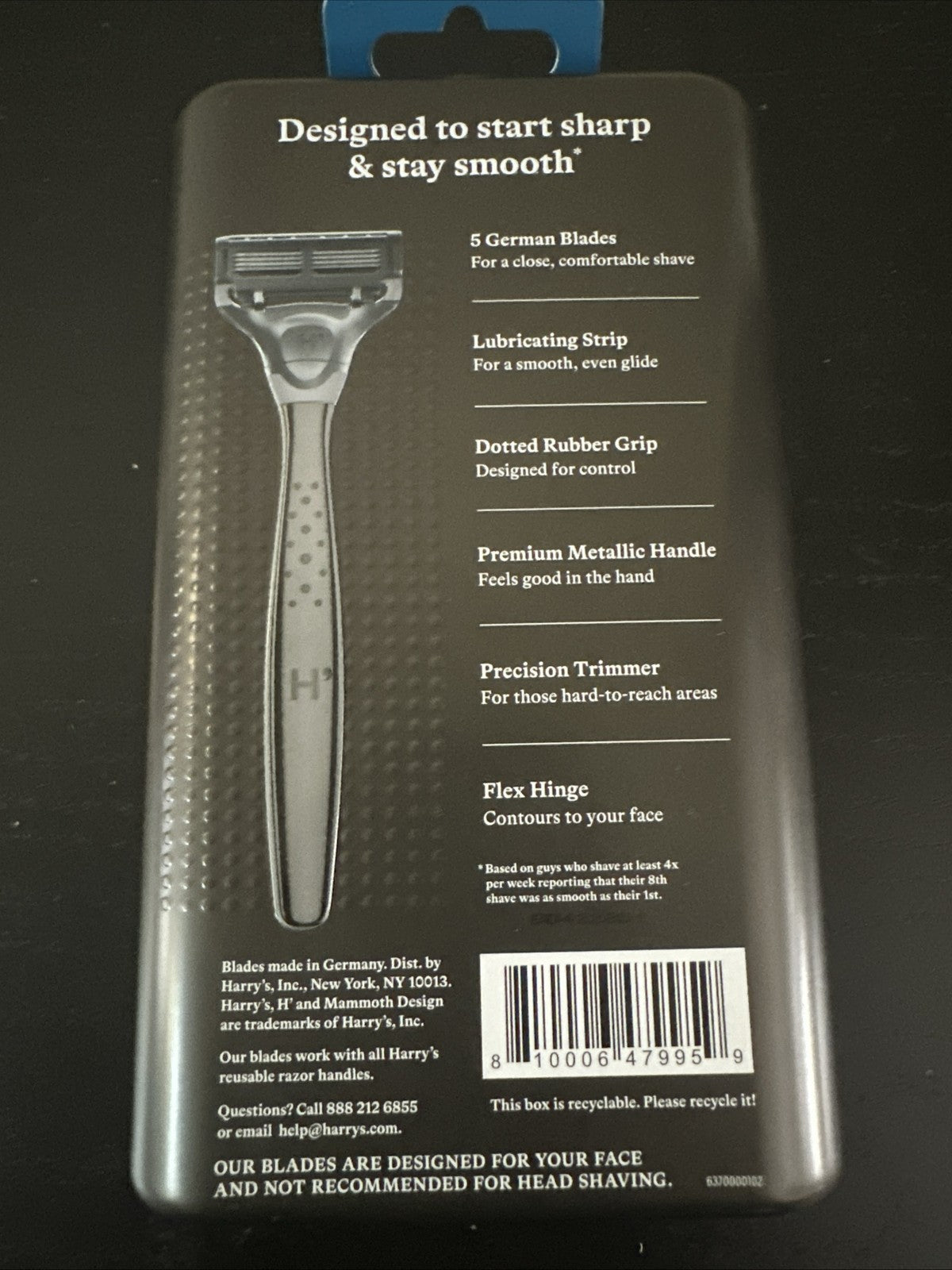 Harry's Craft Handle Razor Set with 2 Cartridges & Storage Tin