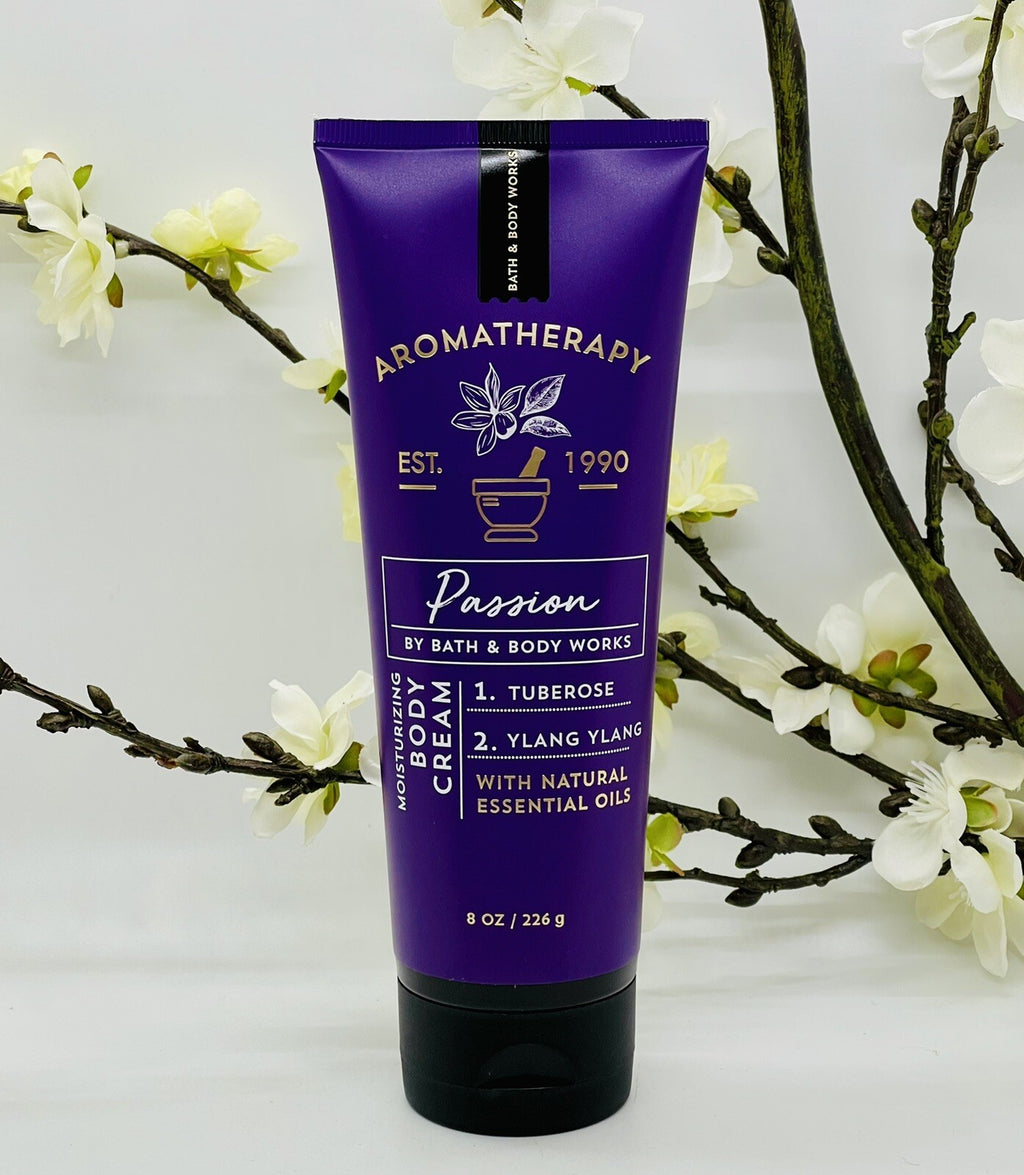 Aromatherapy Bath & Body Set with Passion Tuberose & Ylang Ylang - Body Wash & Cream