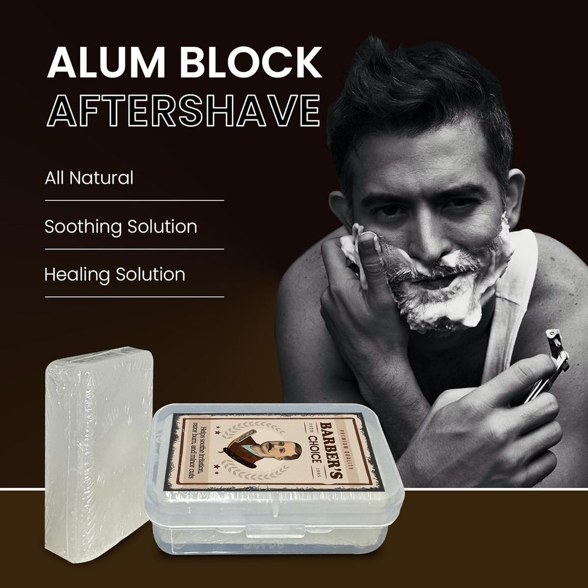 Alum Block for Shaving and Post-Shave Care - 3 Pack