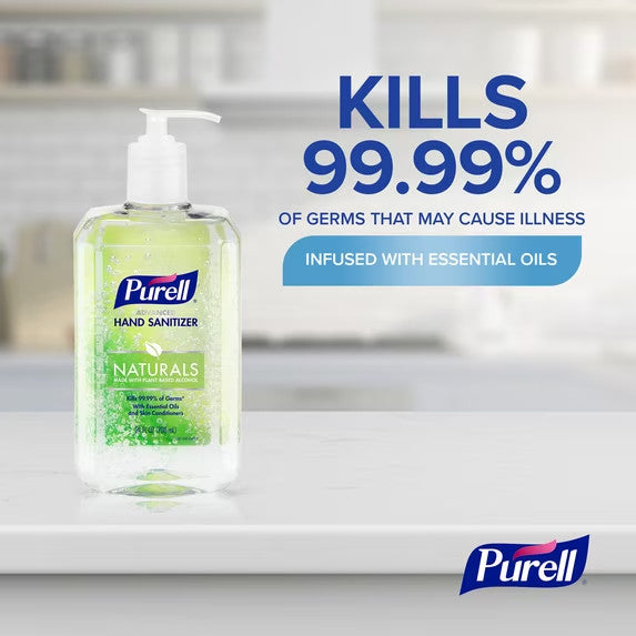 Purell Advanced Hand Sanitizer Gel Naturals 24 oz Pump Bottle - Germ-Free & Skin Friendly
