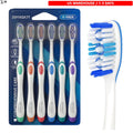 Manual Toothbrushes Pack with Wavy Bristles & Tongue Cleaner for Adults