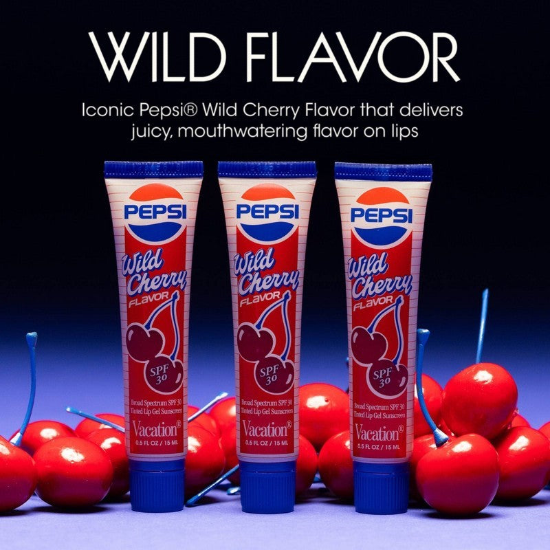 SPF 30 Tinted Lip Gel with Cherry Flavor and Hydrating Ingredients
