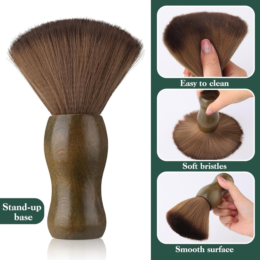 Hair Cutting Cape & Neck Duster Brush Set for Barbers and Salons