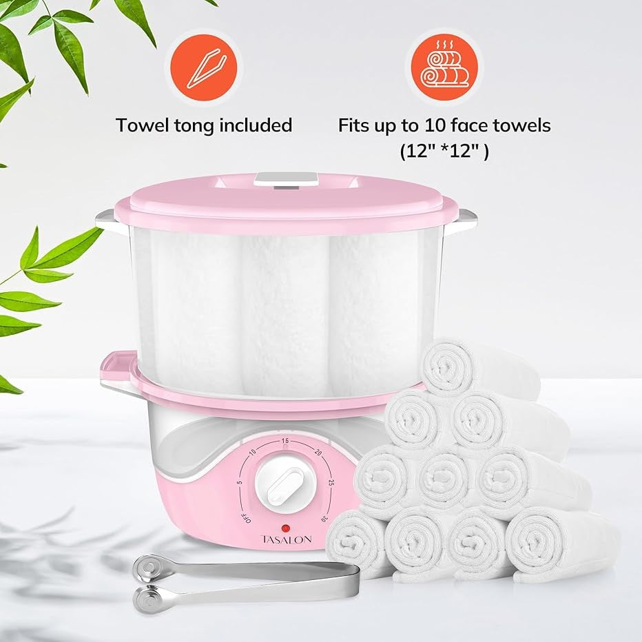 Pink Mini Towel Warmer for Spa & Esthetician Use - 5-Minute Heating