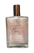 Pearlessence Coconut Vanilla Shimmer Body Oil 5 oz Glass Bottle