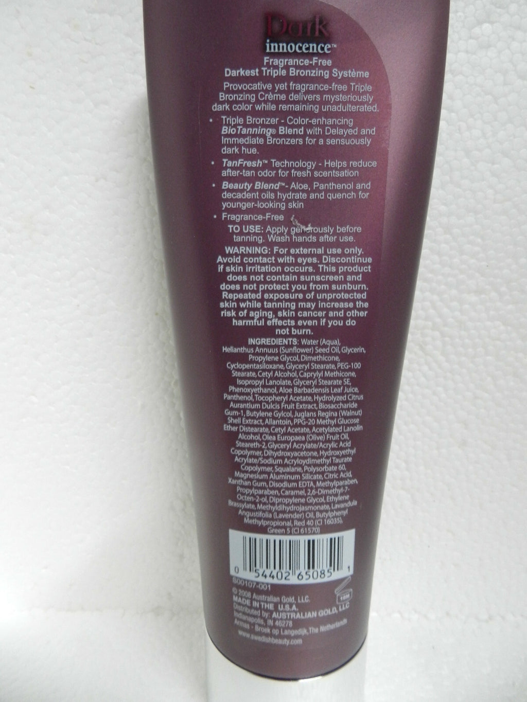 Dark Innocence Triple Bronzer Tanning Lotion 8.5oz - Fragrance Free