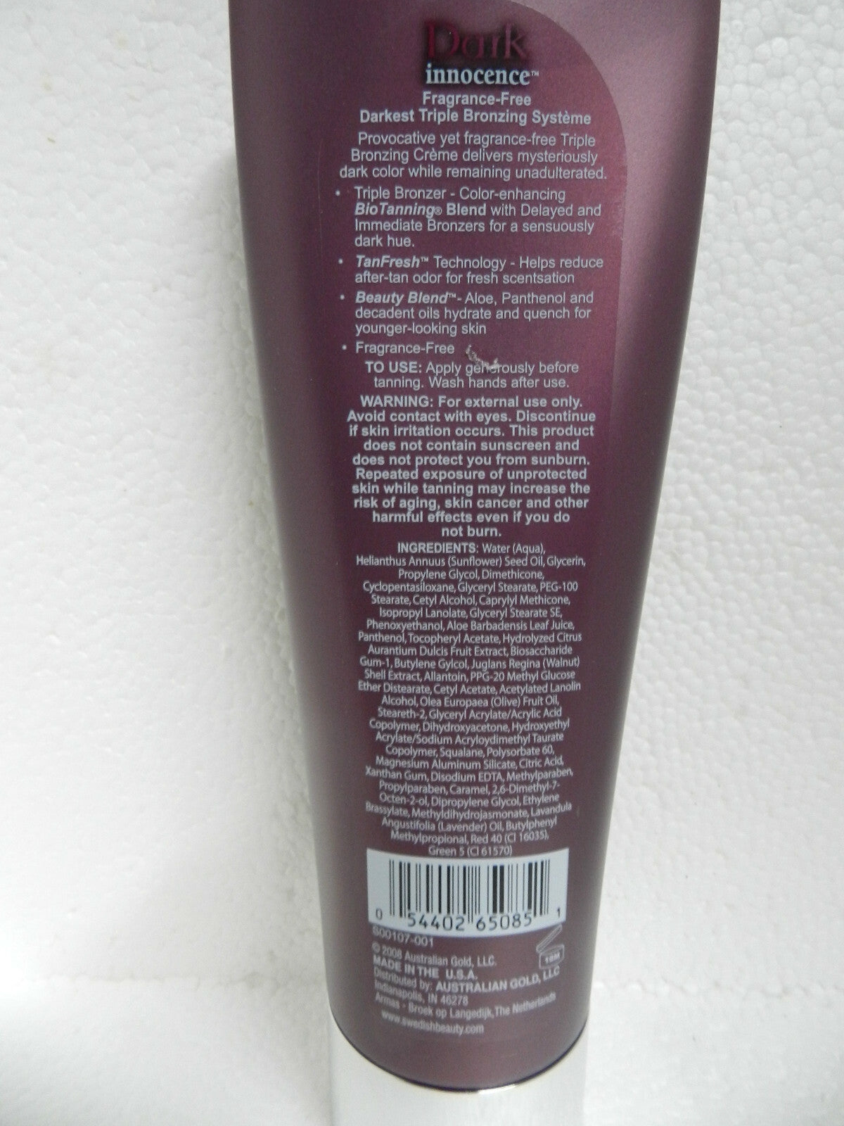 Dark Innocence Triple Bronzer Tanning Lotion 8.5oz - Fragrance Free