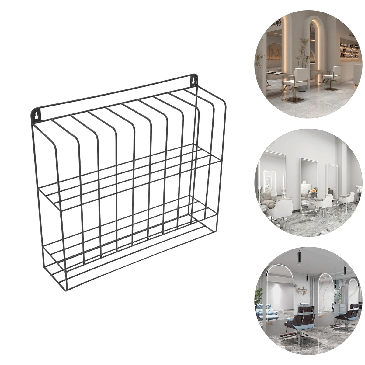 Wall-Mounted Hair Color Storage Rack for Salon & Beauty Use