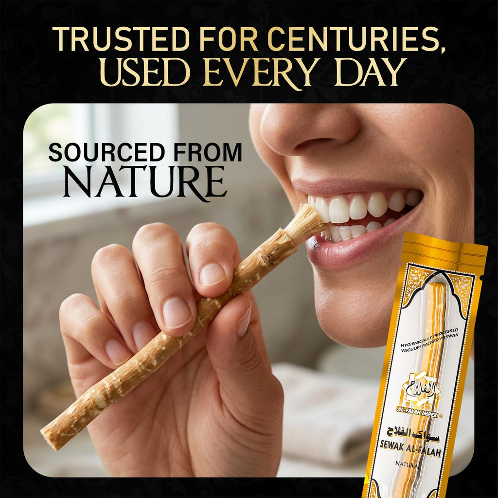 Natural Miswak Toothbrush for Adults - Traditional Oral Care