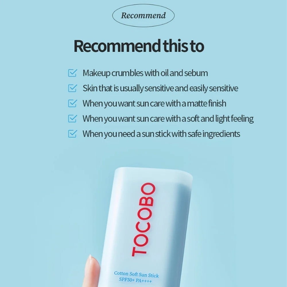 Sun Stick SPF 50+ PA++++ Broad Spectrum Sunscreen with Cotton Extract 19g