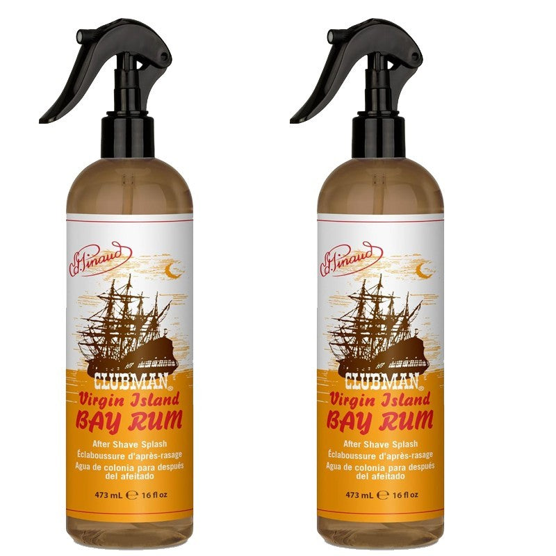 2 Pack Virgin Island Bay Rum After Shave Spray - 16 fl oz Each