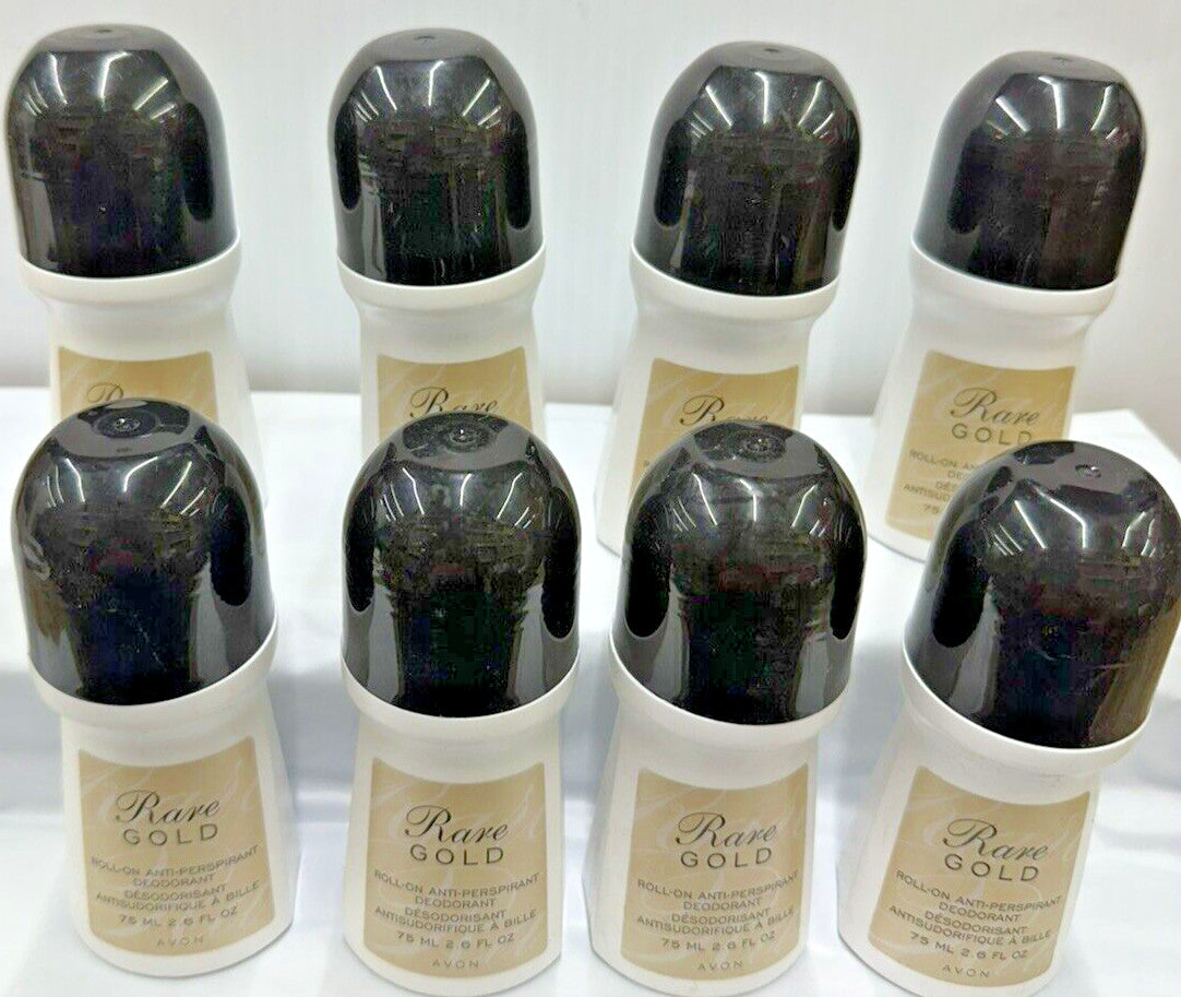 Avon Rare Gold Deodorant Roll-On Antiperspirant 2.6 FL OZ Each