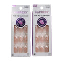 Press-On Manicure Fake Nails - Fearless - Medium Almond Shape 2 Pack