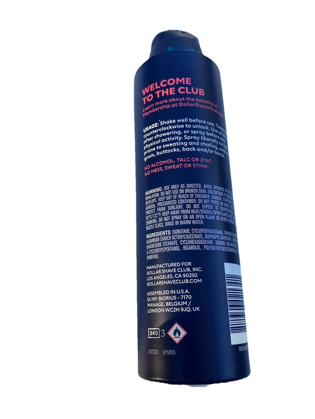 Moisture Absorbing & Anti-Chafing Spray - Minty Tingle 6oz for Athletes