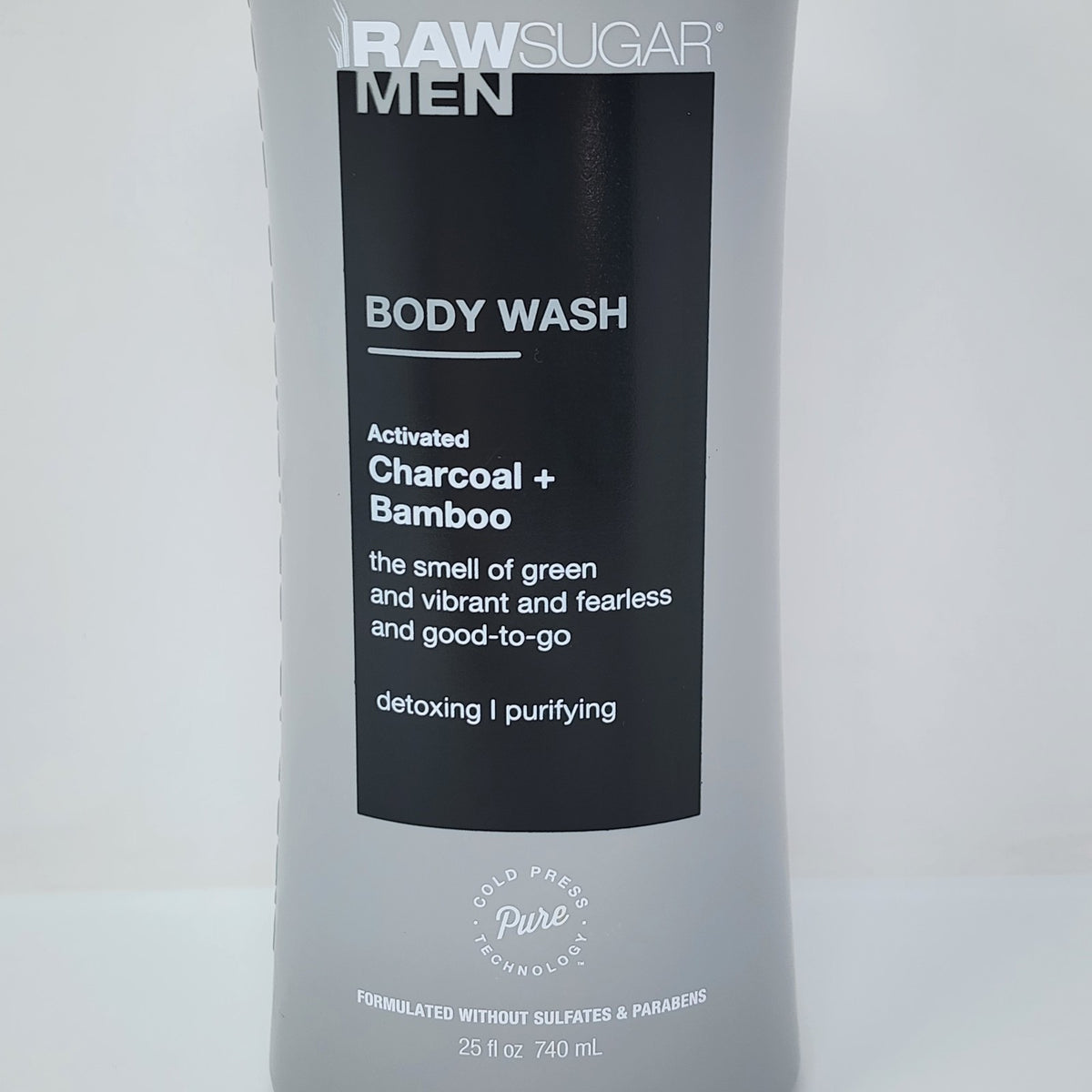 Raw Sugar Men Body Wash Activated Charcoal Bamboo 25 Fl Oz 3 Pack
