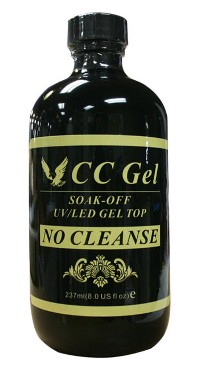 Soak Off Gel UV/LED Top Coat No Cleanse Refill 8 oz - High Shine, Easy Removal