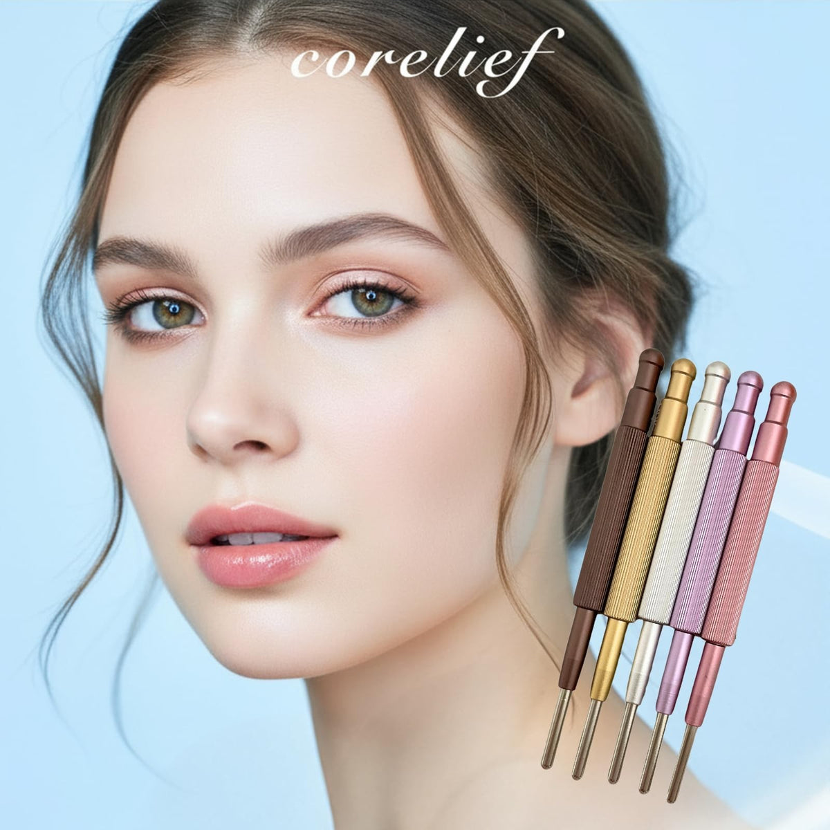 Corelief Facial Tool with Spring for Face Sculpting & Relaxation - Pink