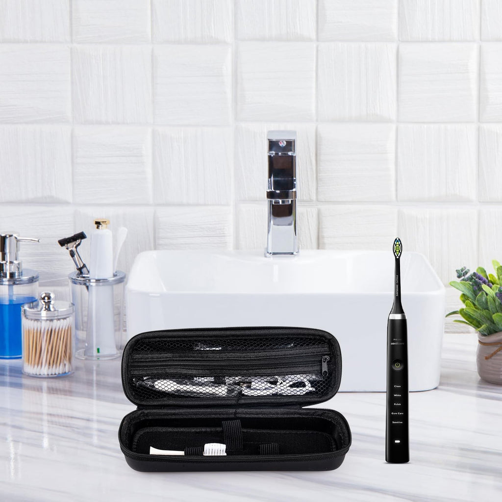 Electric Toothbrush Travel Case for Oral-B & Philips Rechargeable Brushes - Waterproof & Portable