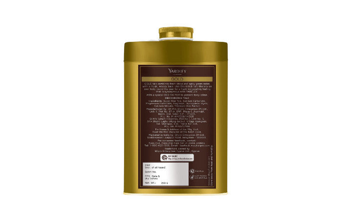 Gold Yardley London Perfumed Talc for Men & Women - Soft, Fragrant, Alcohol-Free, 8.8 oz