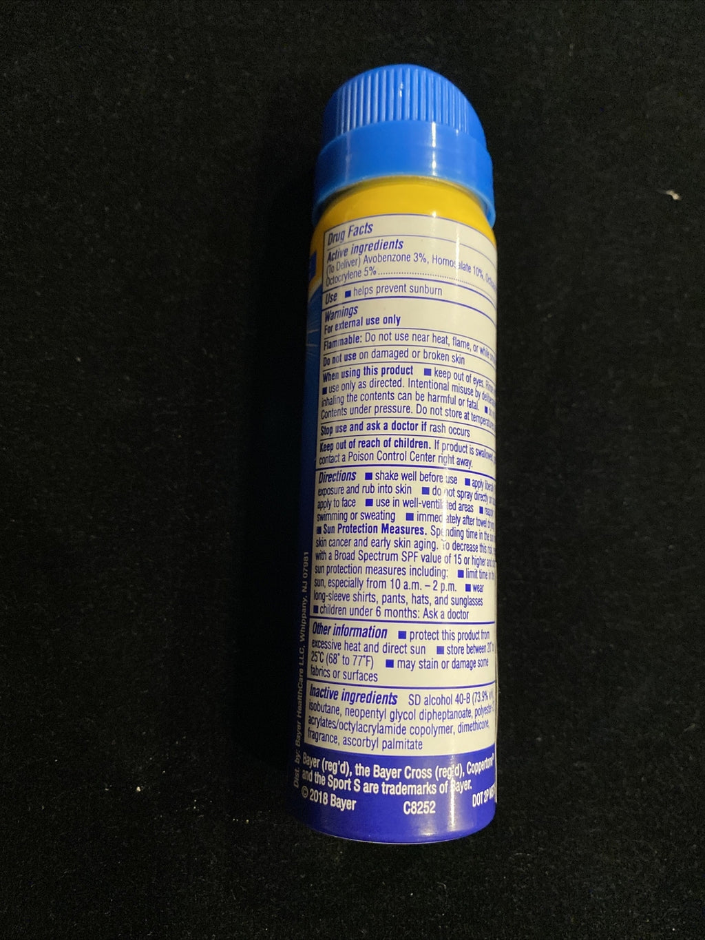 SPF 50 Sunscreen Spray Travel Size for Swimming and Sports 1.6 oz