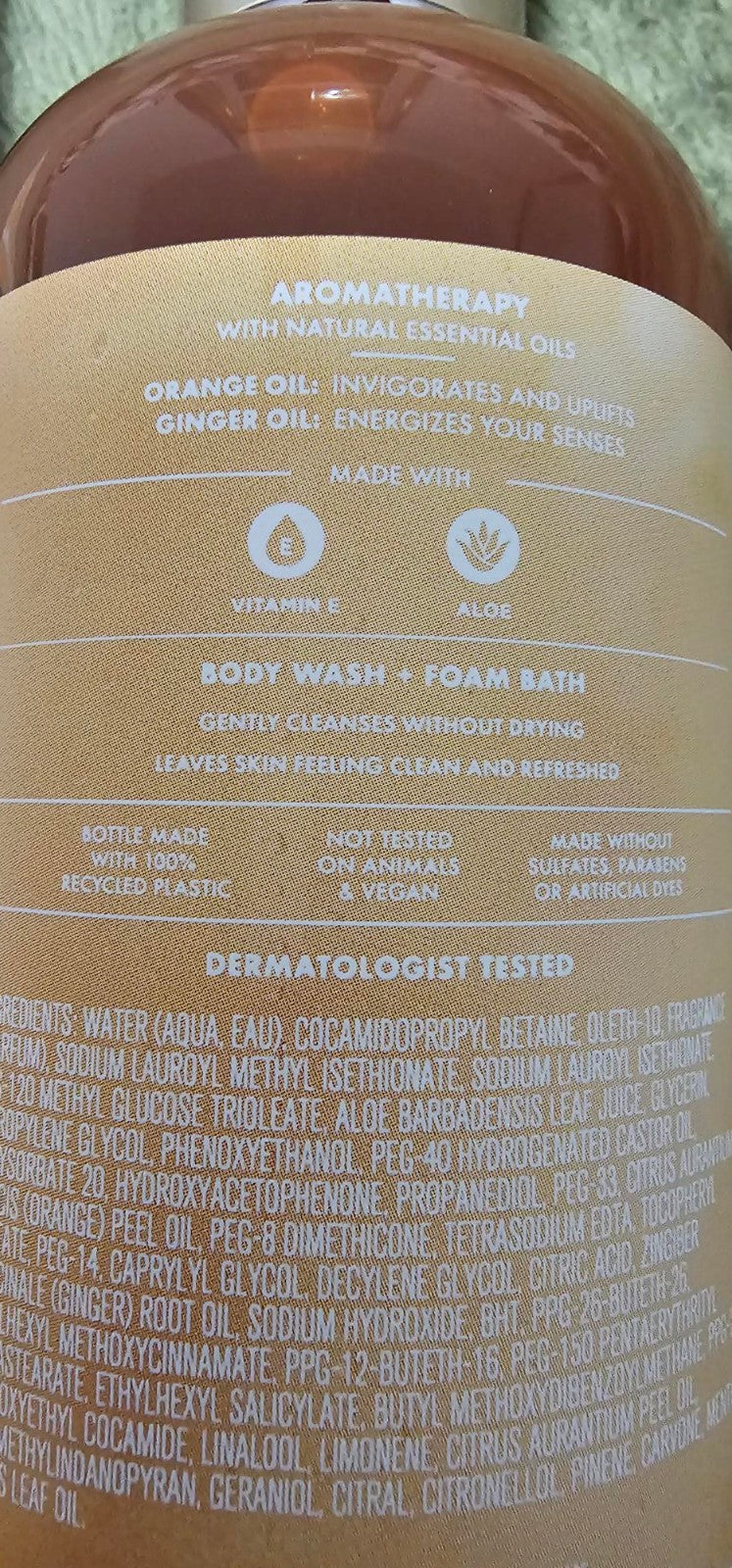 Orange & Ginger Aromatherapy Body Oil, Perfume, Wash & Cream Set