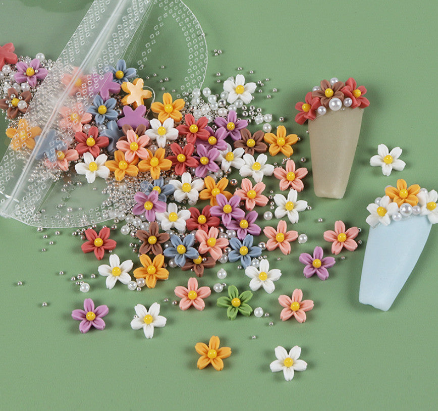 3D Acrylic Flower Nail Art Charms Rhinestones Stickers for DIY Nails - 40 pcs