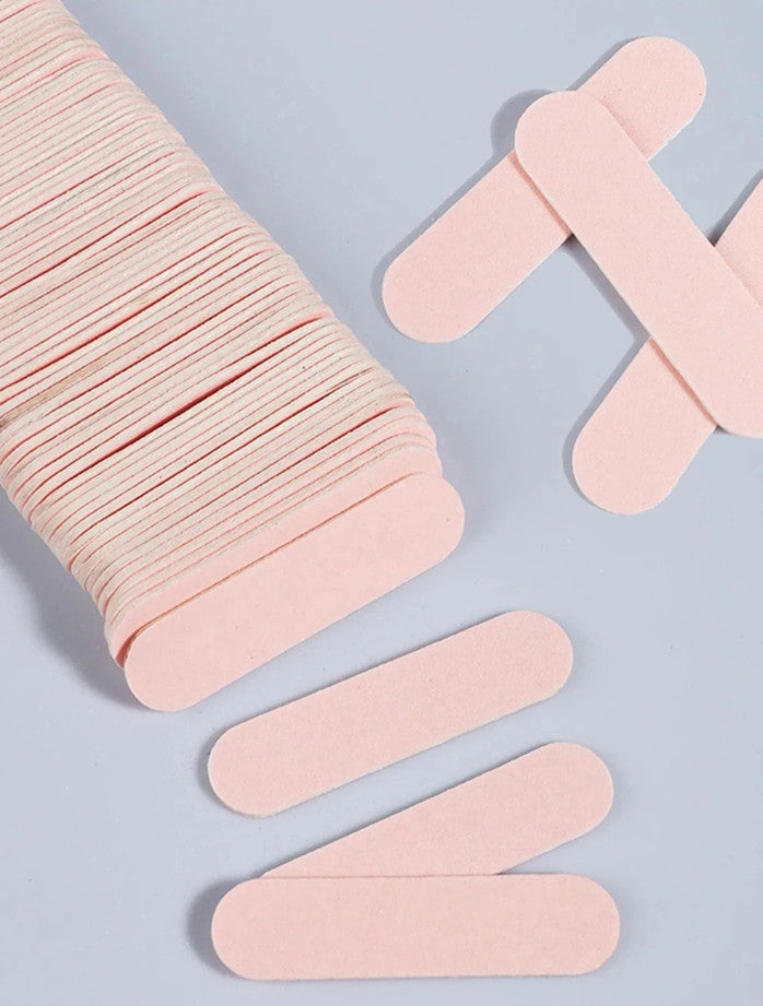 Mini Pink Nail Files Set - Double-Sided Emery Boards for Manicure & Pedicure