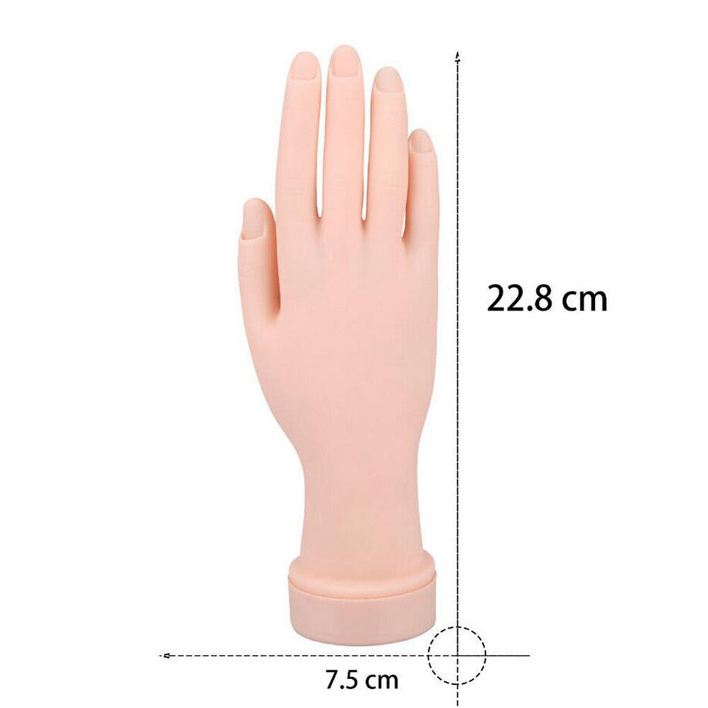 Flexible Nail Art Practice Hand Manicure Training Tool for Beginners