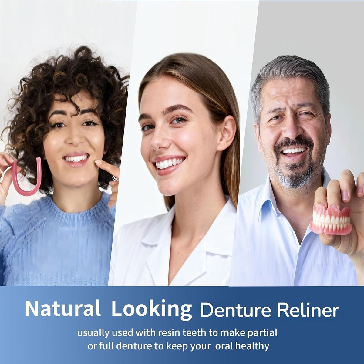 Denture Reline Kit for Full & Partial Dentures - Boil & Fit Rebase Set