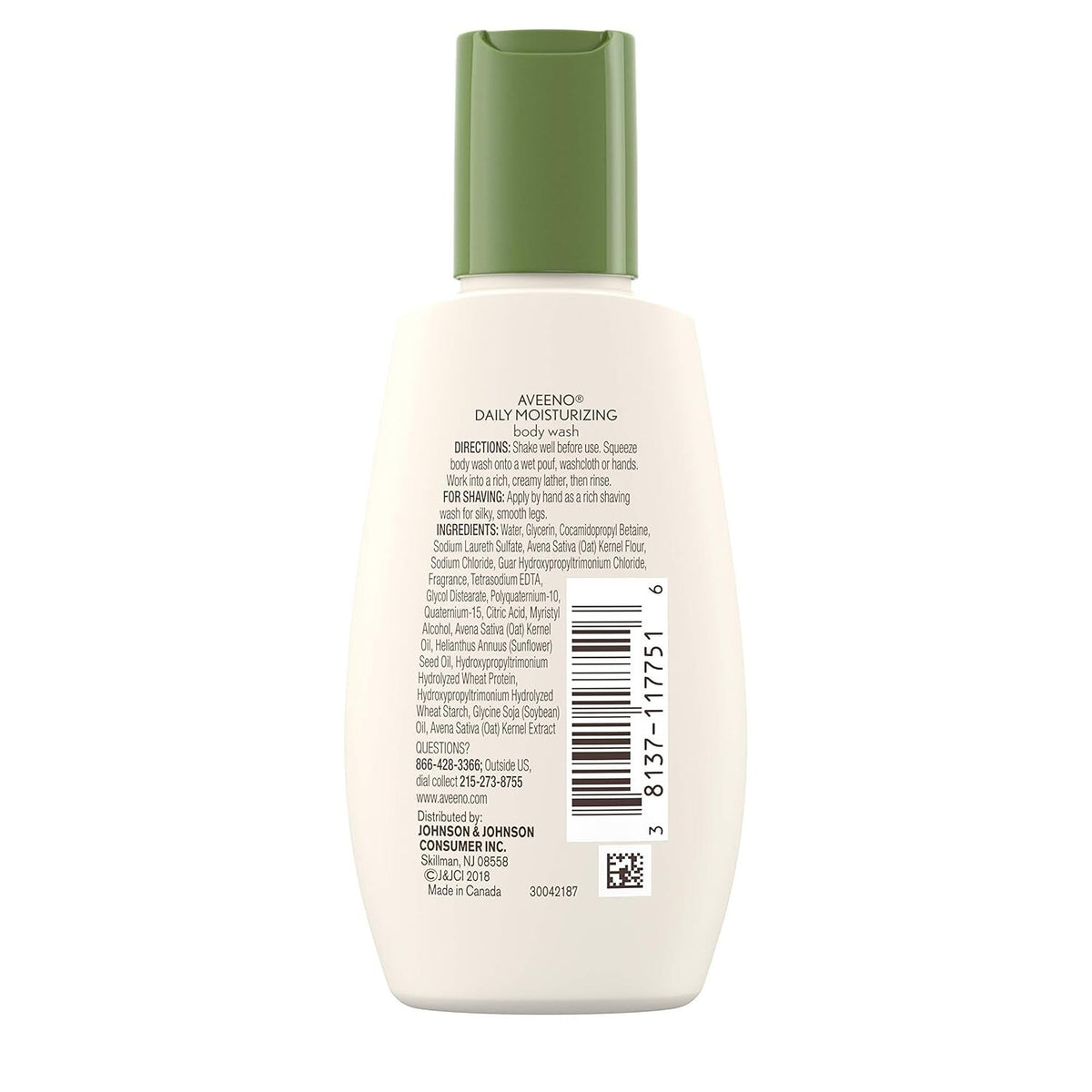 Aveeno Daily Moisturizing Body Wash with Nourishing Oat Travel Size 2oz