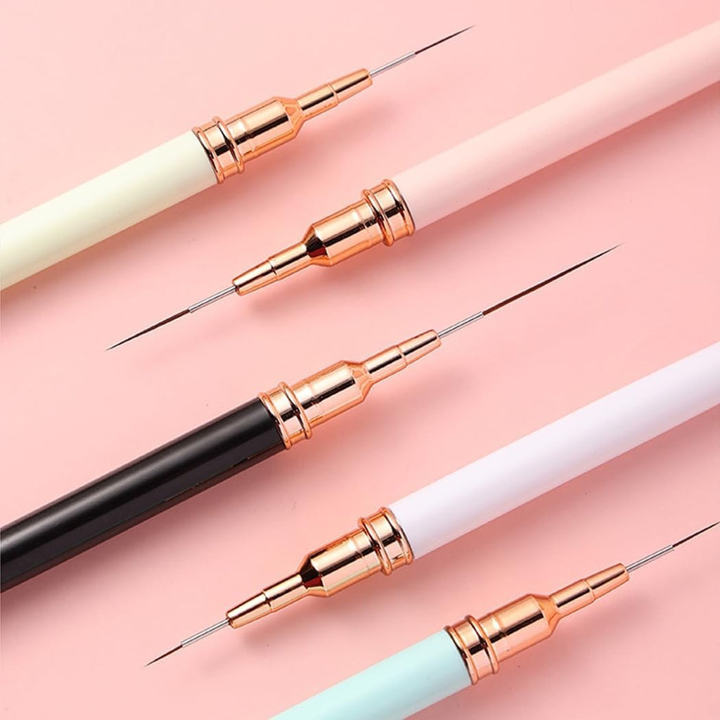 5-Pack Nail Art Liner Brushes Set for Fine Detail Painting