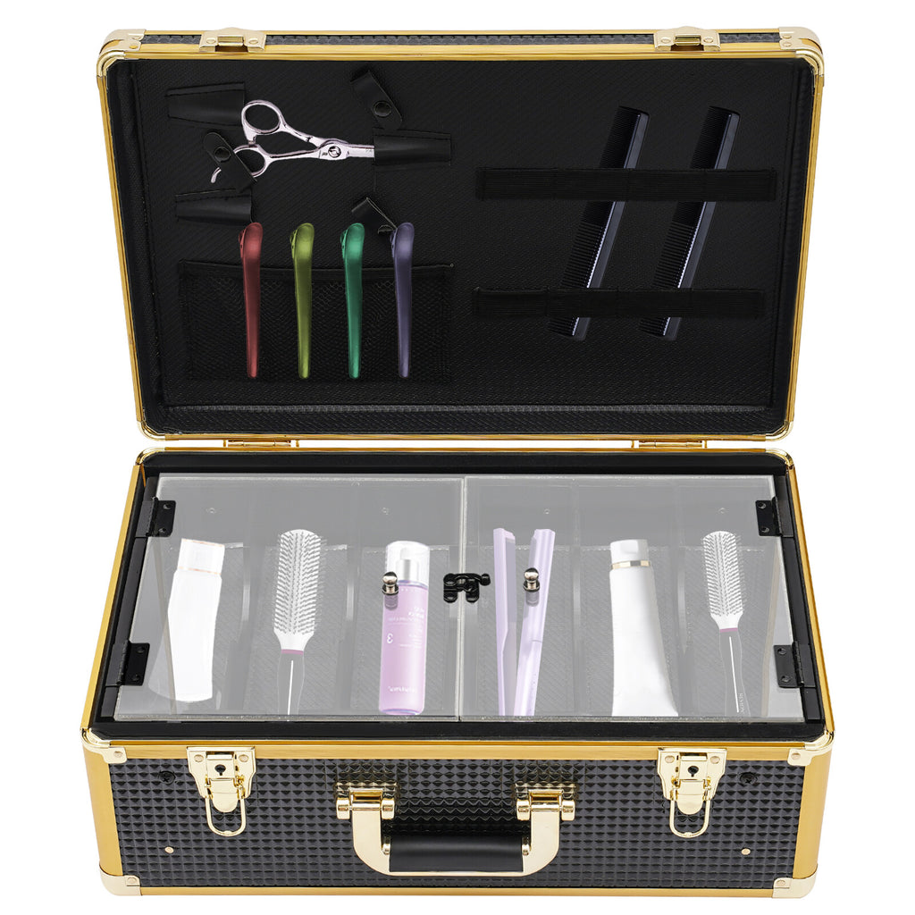 Professional Barber Tool Organizer Case with Locks & Keys