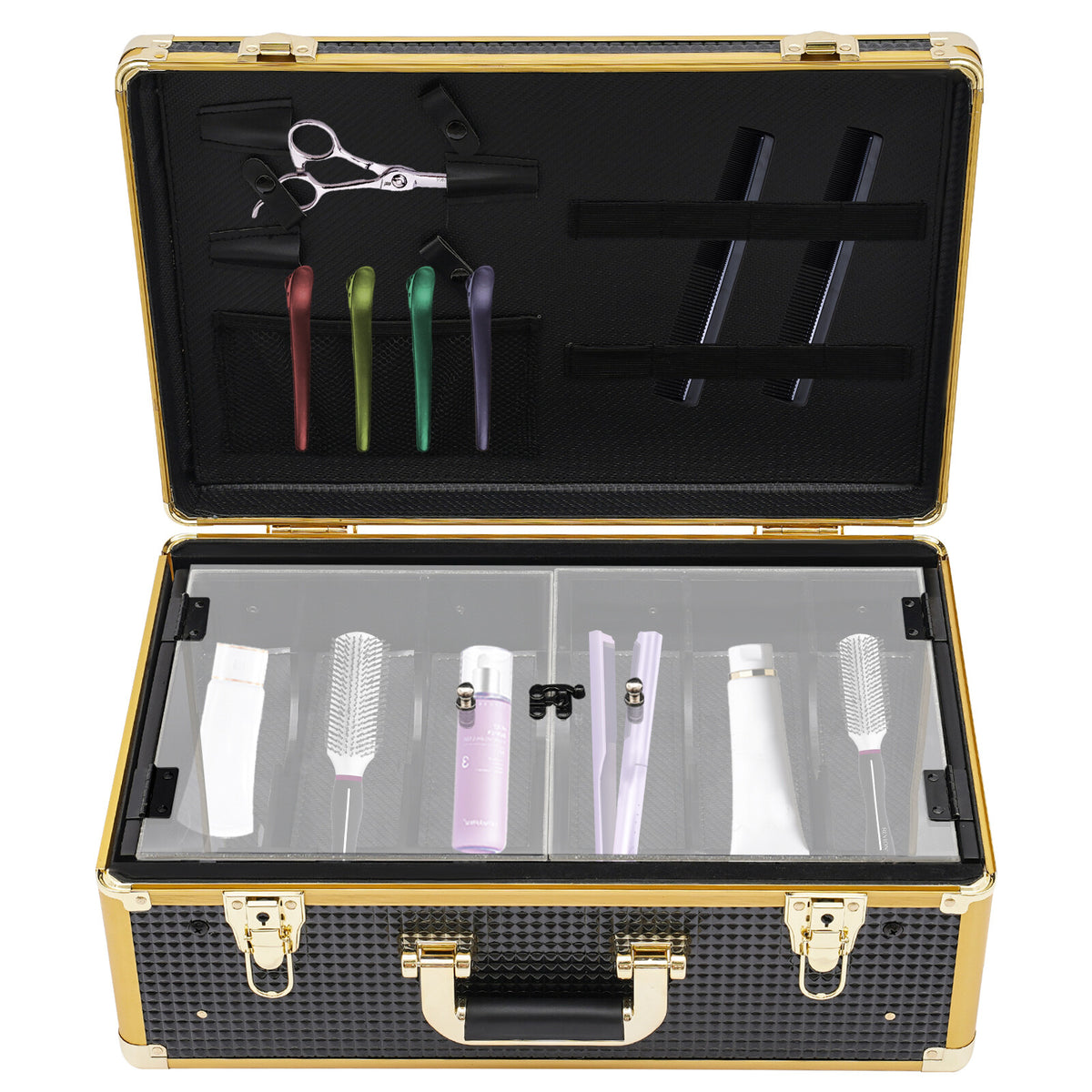 Professional Barber Tool Organizer Case with Locks & Keys