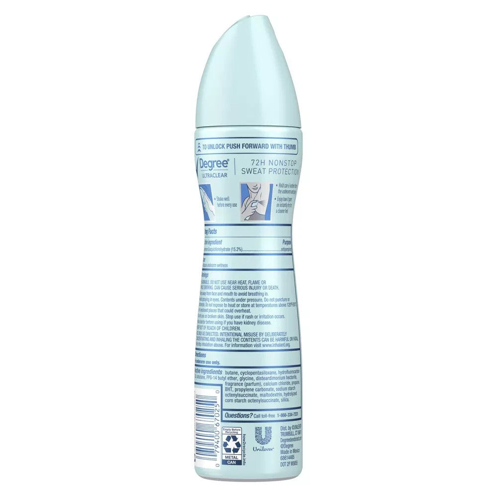 Degree Ultraclear 72hr Deodorant Spray Pack - Black & White 3.8 oz