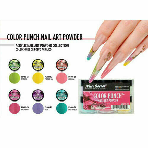 Nail Art Powder Set with 8 oz Monomer & 6 Colors - Professional Nail Supplies