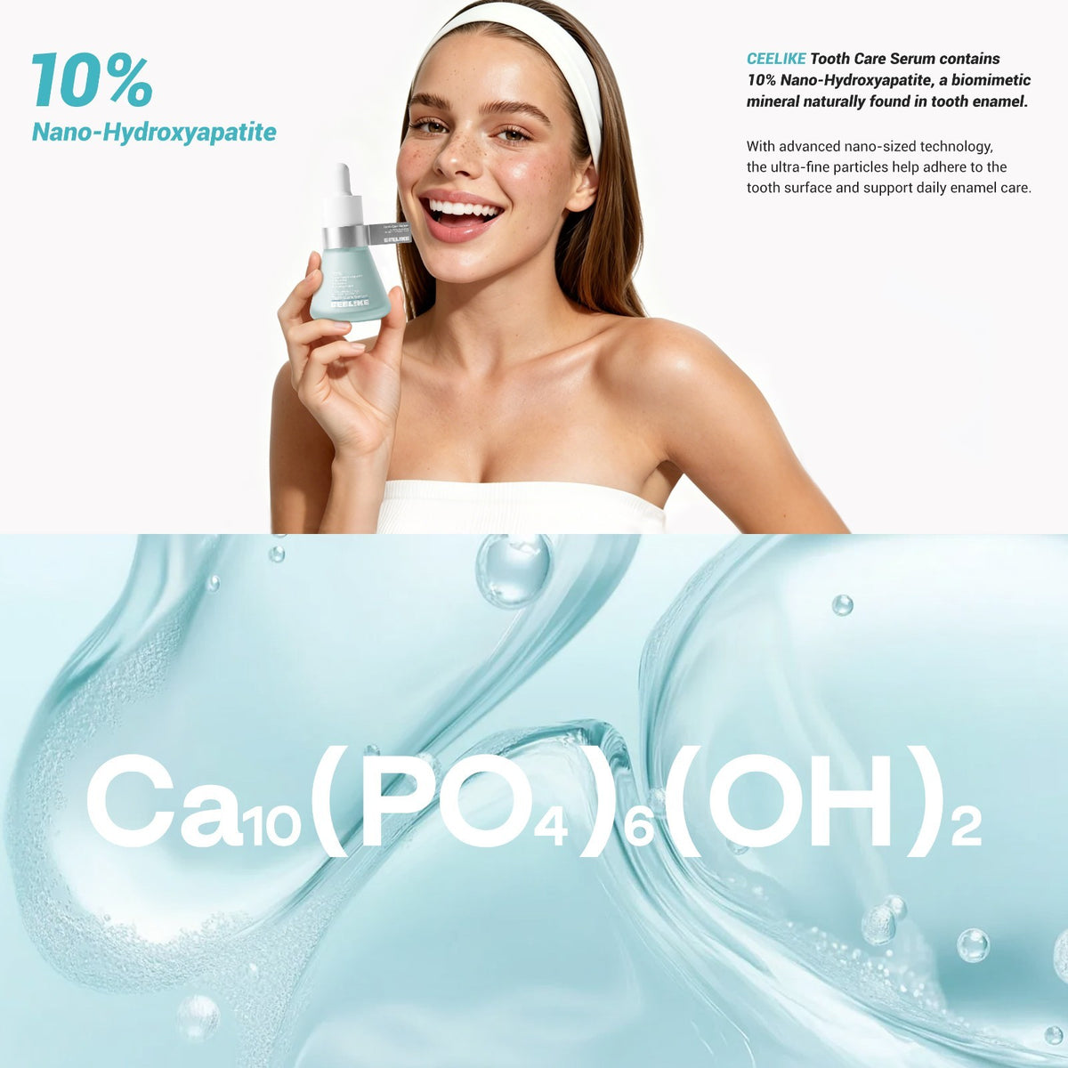 Tooth Care Serum with Hydroxyapatite & Hyaluronic Acid - Fluoride-Free Remineralization
