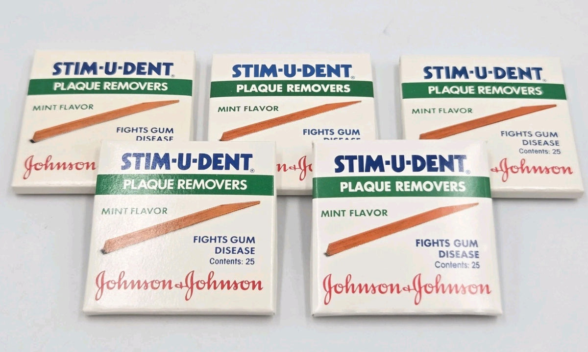 Lot of 5 Vintage 1989 Plaque Removers Mint Flavor - Oral Hygiene Tools