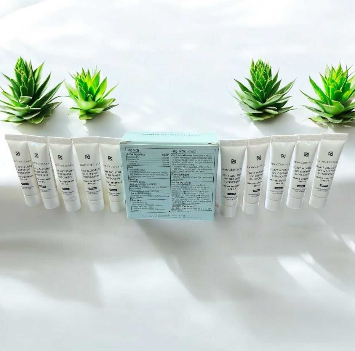 Broad Spectrum SPF 50 Sunscreen Moisturizer with UV Defense 4ml x 10