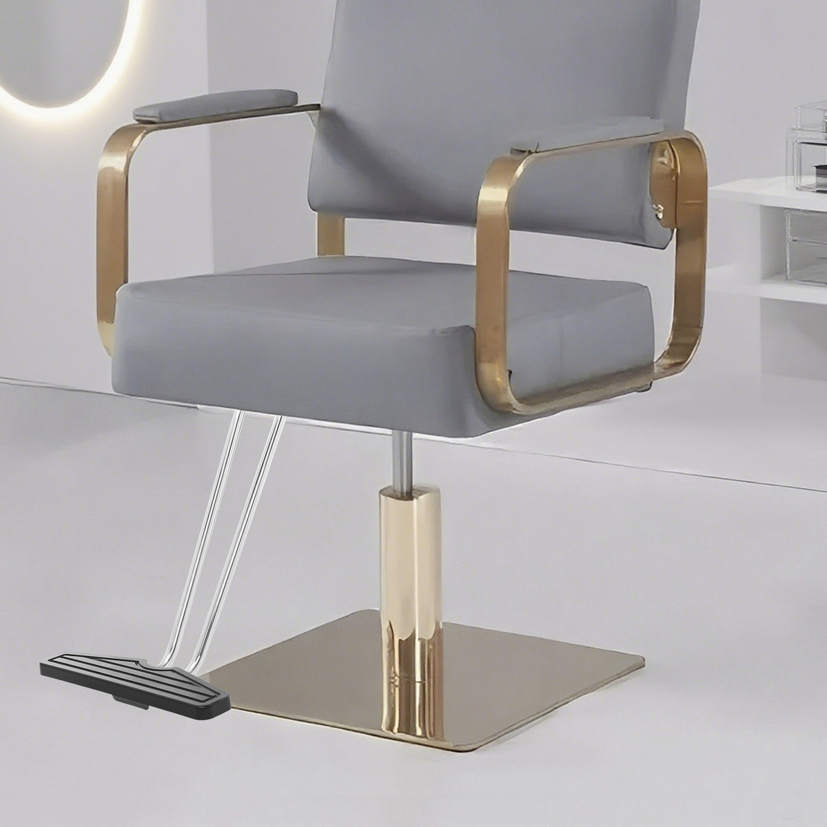 Salon Chair Foot Rest for Hydraulic Barber and Styling Chairs
