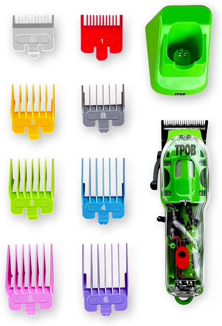 Professional Hair Clipper for Men 6800 RPM with Fade Blade & Green Case