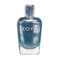 FeiFei Zoya Nail Polish - Metallic Blue with Gold and Blue Iridescent Sparkle