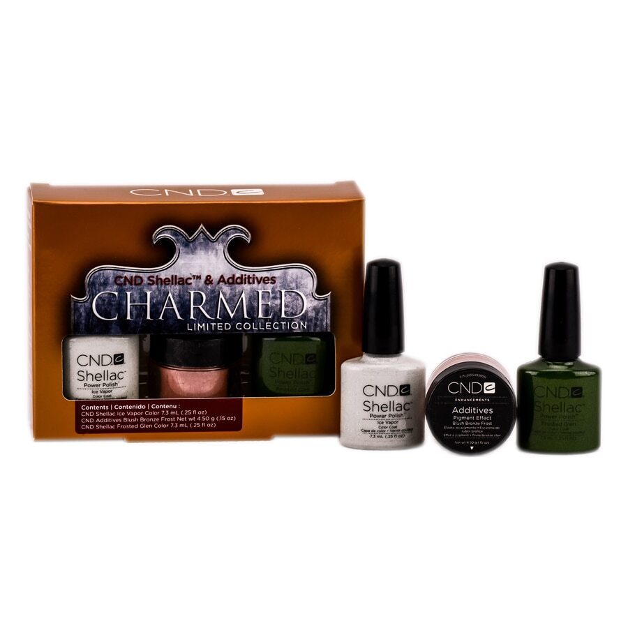 CND Shellac Nail Polish & Additives Set - Frosted & Ice Vapor Colors